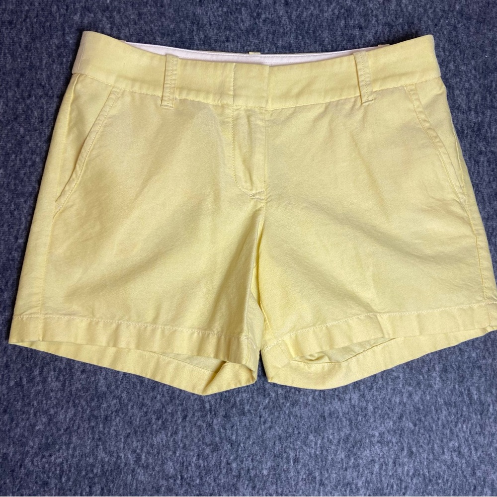 J.Crew Yellow Chino Shorts Size 2 Classic Preppy Summer Shorts